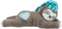 Pluche luiaard grijs met heartbeat voor puppy