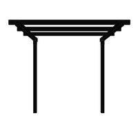 Zwart Houten Dubbele Pergola Uitbreidingsmodule 188 CM - thumbnail