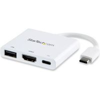 StarTech.com USB-C naar 4K HDMI multifunctionele adapter met Power Delivery en USB-A poort wit