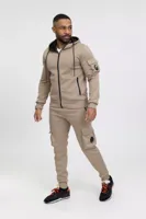 Zayne Milano - Caprino - Heren Joggingpak - Beige - Ritszakken