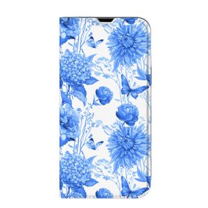 Smart Cover voor iPhone 13 Pro Max Flowers Blue