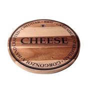 Houten serveerplank/kaasplank Ø28x1,8cm