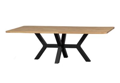 WOOOD Eettafel 'Combi-tablo' Eikenhout, 240 x 100cm, kleur Naturel