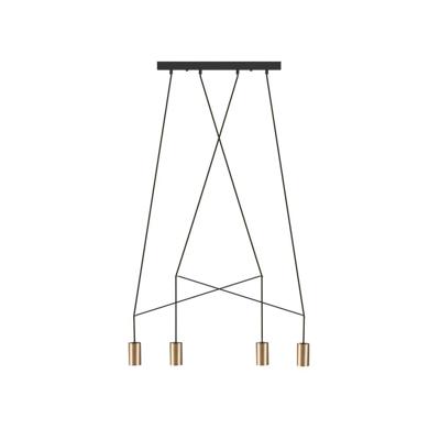 Lyora 4-lichts hanglampImbria zwart met goud - 7957
