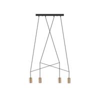 Lyora 4-lichts hanglampImbria zwart met goud - 7957