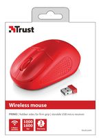 Trust Primo RF Draadloos 1600 DPI Optisch Muis - Rood - thumbnail