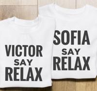Zeg ontspanning T-shirt met naam