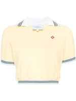 Casablanca t-shirt crop à logo appliqué - Jaune