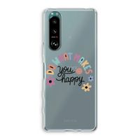Happy days: Sony Xperia 5 III Transparant Hoesje
