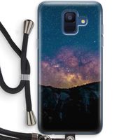 Travel to space: Samsung Galaxy A6 (2018) Transparant Hoesje met koord