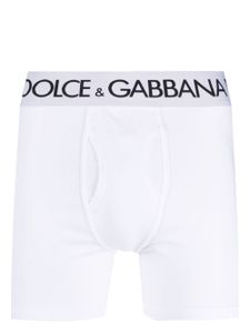 Dolce & Gabbana boxers en coton à bande logo - Blanc