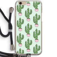 Cactus Lover: iPhone 6 / 6S Transparant Hoesje met koord