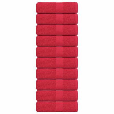 VidaXL Gastendoekjes 10 st 30x50 cm 360 g/m² 100% katoen rood