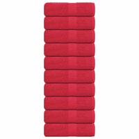 VidaXL Gastendoekjes 10 st 30x50 cm 360 g/m² 100% katoen rood