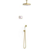 Regendouche set electronisch Tres Shower Technology Classic | Inbouw | Thermostaatkraan | 2-weg | Vintage | Messing oud