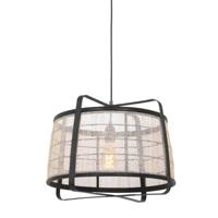 Steinhauer Zwart houten hanglampCapors Ø 48cm - 3511ZW