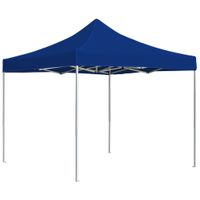 vidaXL Partytent professioneel inklapbaar 3x3 m aluminium blauw - thumbnail