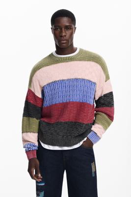 Gebreide trui met stiksels - MATERIAL FINISHES - S