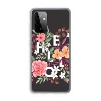 Hello in flowers: Samsung Galaxy A72 Transparant Hoesje