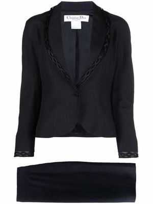 Christian Dior Pre-Owned tailleur-jupe à simple boutonnage (années 1990) - Noir
