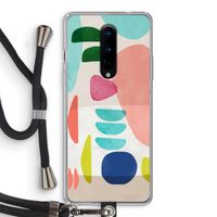 Bold Rounded Shapes: OnePlus 8 Transparant Hoesje met koord