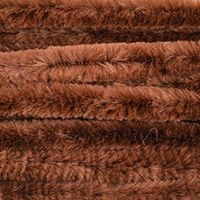 50x Bruin chenille draad 14 mm x 50 cm - thumbnail