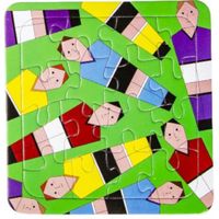 Lg-imports Legpuzzel Voetballers Junior Karton 16 Stukjes - thumbnail