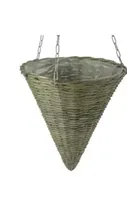 Hanging basket punt wilg d30h35 grijs - thumbnail