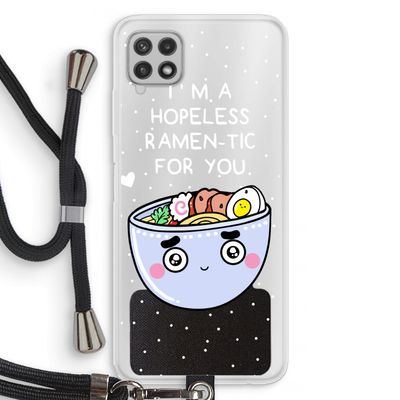 I'm A Hopeless Ramen-Tic For You: Samsung Galaxy A22 4G Transparant Hoesje met koord