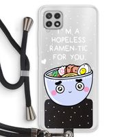 I'm A Hopeless Ramen-Tic For You: Samsung Galaxy A22 4G Transparant Hoesje met koord