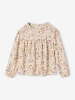 Blouse met bloemmotieven voor meisjes vanille Blouse met bloemmotieven voor meisjes vanille