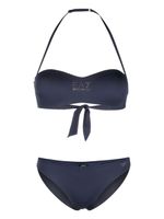 Ea7 Emporio Armani bikini à logo orné de cristaux - Bleu - thumbnail