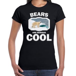 T-shirt bears are serious cool zwart dames - ijsberen/ ijsbeer shirt 2XL  -