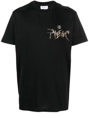 Philipp Plein t-shirt SS Chrome à col rond - Noir