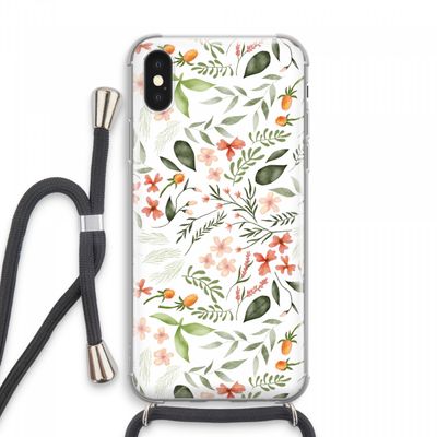 Sweet little flowers: iPhone XS Max Transparant Hoesje met koord