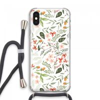Sweet little flowers: iPhone XS Max Transparant Hoesje met koord