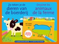 Zo teken je de dieren van de boerderij - 12 sjabloonkaarten - thumbnail
