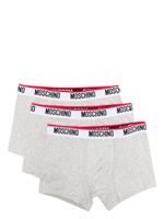 Moschino lot de trois boxers à taille logo - Gris