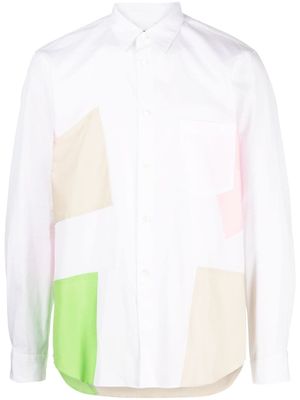 Comme des Garçons Homme Plus chemise colour block en coton - Blanc