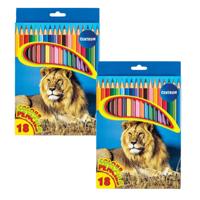 Kleurpotloden set - multi kleuren - 36x stuks - tekenen voor kinderen