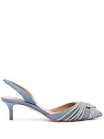 Aquazzura escarpins Gatsby Sling 50 mm en jean - Bleu