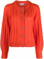 GANNI cardigan en maille torsadée - Orange - thumbnail