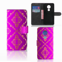 Wallet Case Motorola Moto G7 Power Barok Roze - thumbnail