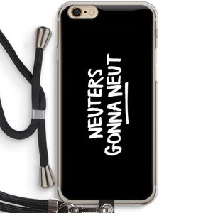 Neuters (zwart): iPhone 6 / 6S Transparant Hoesje met koord