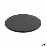 Leisteen Effect Keramische Tray Quid Select Cirkelvormig Zwart (12 Stuks) Leisteen Effect Keramische Tray Quid Select Cirkelvormig Zwart (12 Stuks)