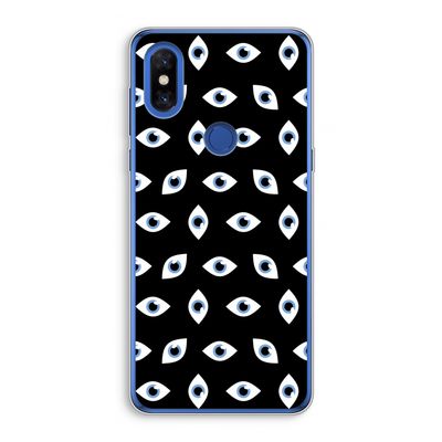 Eyes pattern: Xiaomi Mi Mix 3 Transparant Hoesje