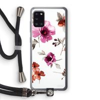 Geschilderde bloemen: Samsung Galaxy A31 Transparant Hoesje met koord