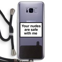 Safe with me: Samsung Galaxy S8 Transparant Hoesje met koord