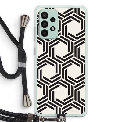 Geometrisch patroon: Samsung Galaxy A52s 5G Transparant Hoesje met koord