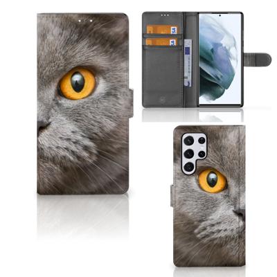 Telefoonhoesje | Met pasjeshouder | Samsung Galaxy S22 Ultra Britse Korthaar
